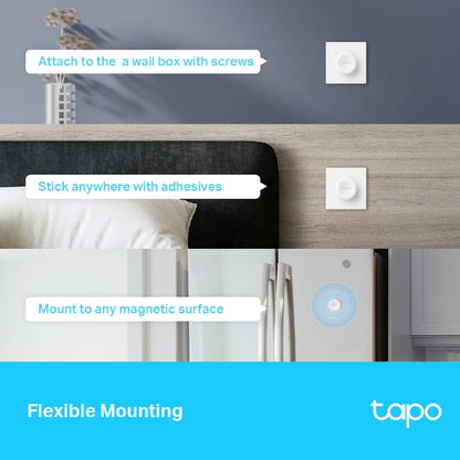 Tapo TP-Link S200D Interruptor Regulador Intensidad de Luz WiFi Inteligente, Control a Distancia, Pila de Larga Duración, Fácil Montaje, Requiere Hub
