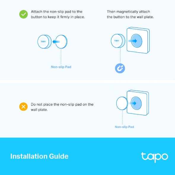 Tapo TP-Link S200D Interruptor Regulador Intensidad de Luz WiFi Inteligente, Control a Distancia, Pila de Larga Duración, Fácil Montaje, Requiere Hub