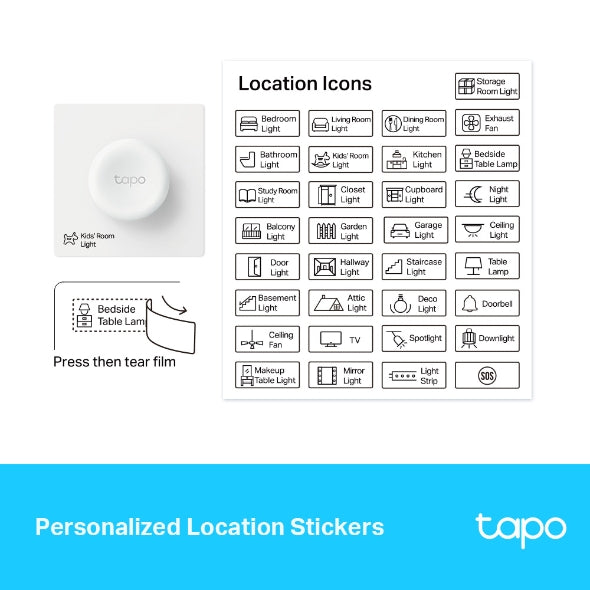 Tapo TP-Link S200D Interruptor Regulador Intensidad de Luz WiFi Inteligente, Control a Distancia, Pila de Larga Duración, Fácil Montaje, Requiere Hub