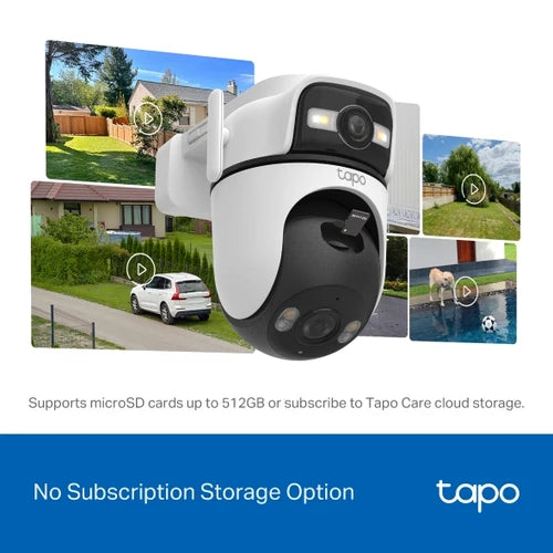 Cámara Exterior Doble Lente Tapo C545D | 2K+2K y Cobertura 360°