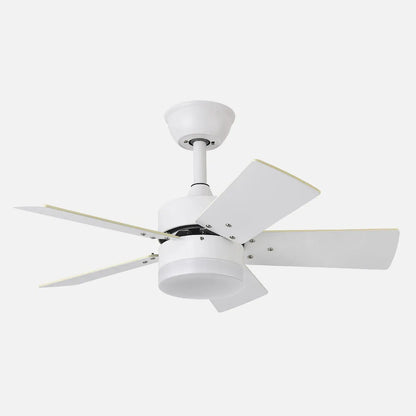 Ventilador de techo Dc Marta 36w Blanco 5 Aspas Reversibles Blanco/haya 41x76 diámetro 3060lm Control Remoto , Memoria Y Temporizador 3000k,4000k,6000k