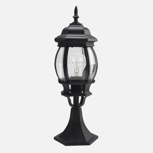 Sobremuro Exterior Aluminio Caelum 1xe27 Negro 49x16x16 Cm Ip44