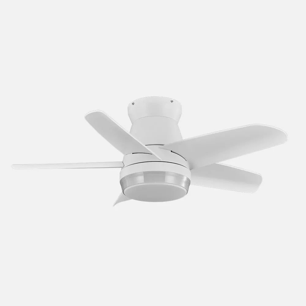 Ventilador de techo DC Neutron 24w 2400lm Blanco 5 Aspas 91 diámetro 3000k,4500k,6000k, Remoto + temporizador + memoria