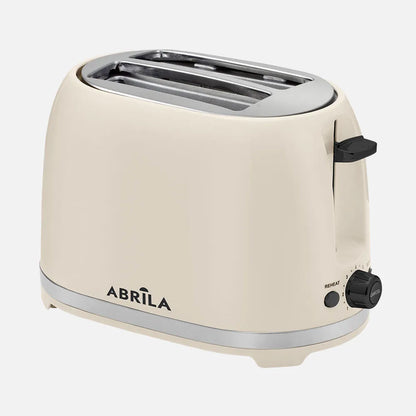 Abrila Tostador de Pan Tambre 850w Beis con 7niveles de tostado, función descongelación, Apagado Automático, 2ranuras, recogemigas, 19x28x17cm