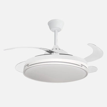 Ventilador DC Papiro 59w Blanco 4 aspas 107d 5900lm Regulación de intensidad 3000k,4000k,6000k Remoto+ Memoria+ Temporizador