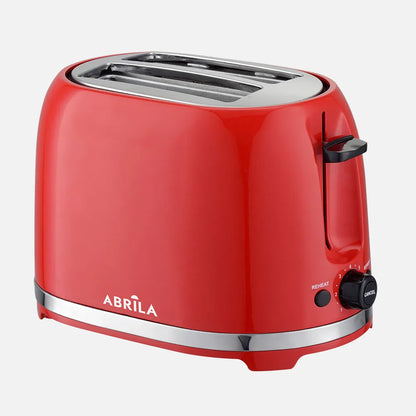 Abrila Tostador de Pan Tambre 850w Rojo con 7niveles de tostado, función Descongelación, Apagado automático, 2ranuras. recogemigas. 19x28x17cm