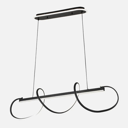 Lámpara Colgante Yupi Negro 149w 3000-4000-6000k 13572lm C/luz Ambiente Remoto Y Regulación de intensidad Regx97x25cm