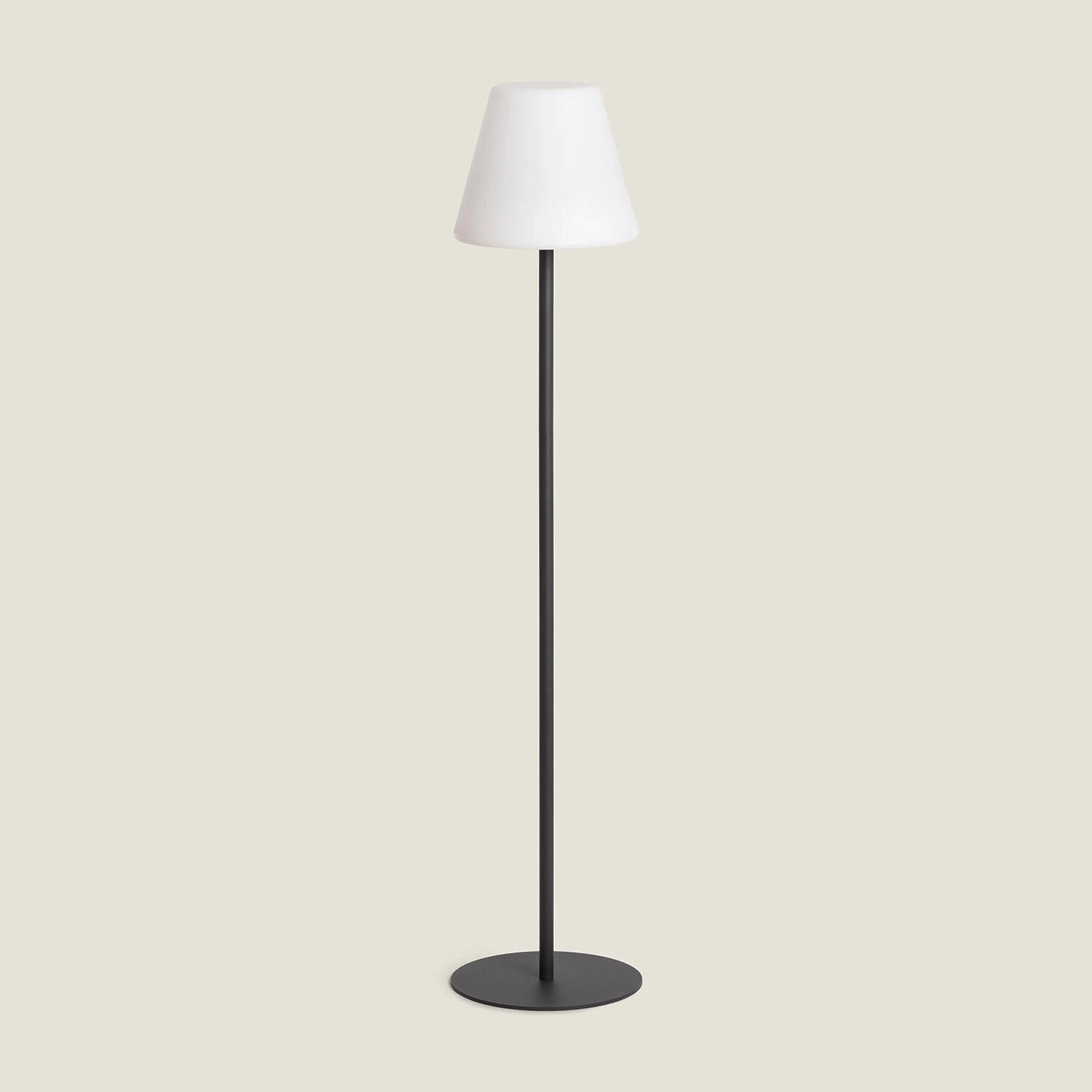 Lámpara de Pie Exterior de Metal LED Solar Larso