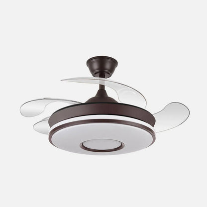 Ventilador de techo retráctil DC Dani Mini 59w Marrón 4asp 91d 6980lm 3000-4000-6000k Regulación de intensidad Remoto,memoria,temporizador