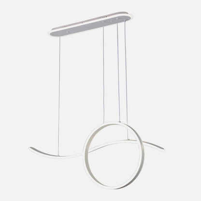 Lámpara Colgante Style Blanco 205w 3000-4000-6000k 17940lm C/luz Ambiente Remoto Y Regulación de intensidad Regx100x15cm