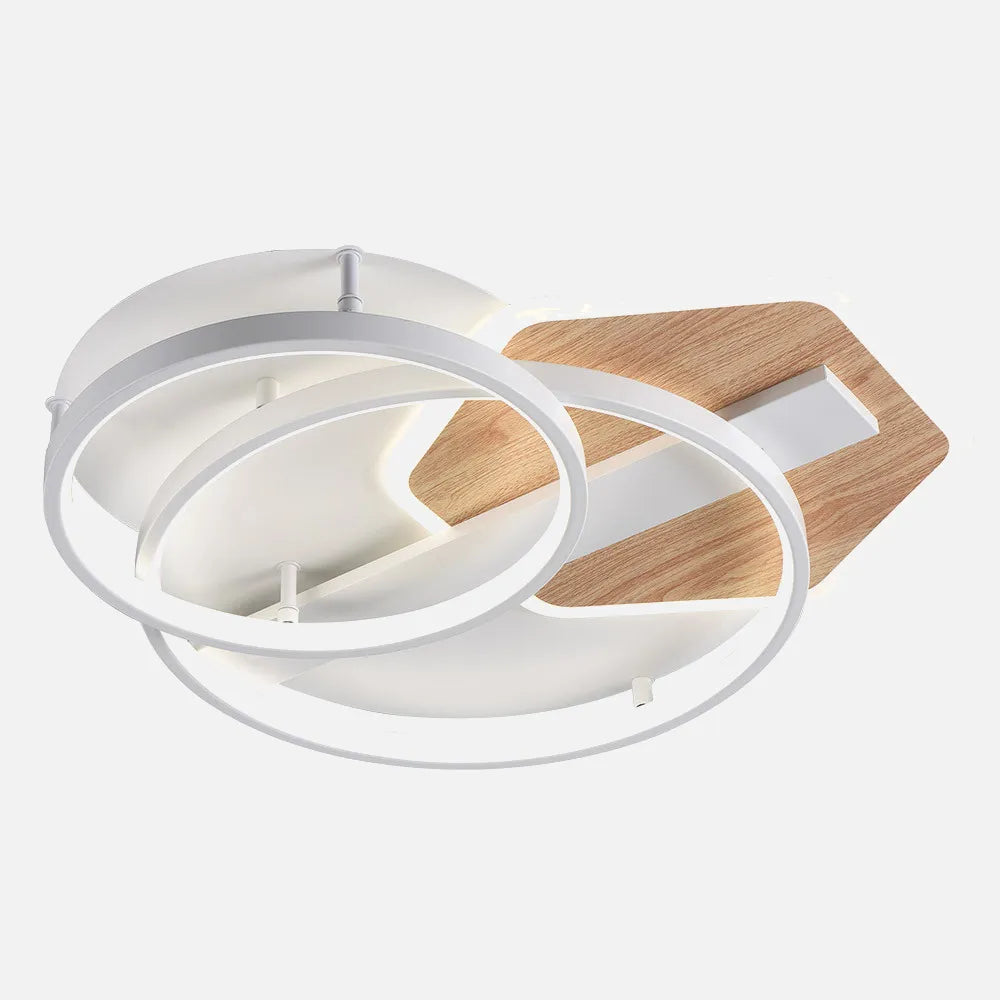 Lámpara Plafón Trofa Blanco/haya 120w 3000-4000-6000k 9x50 X50cm 10200lm Control remoto