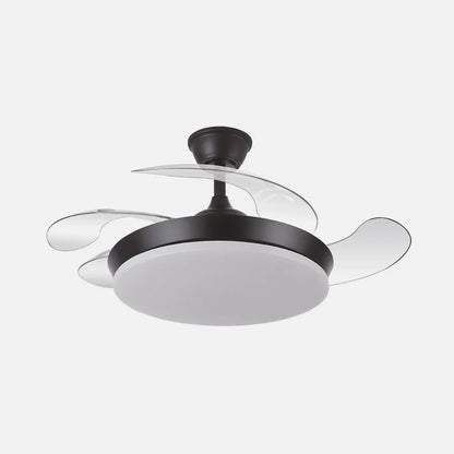 Ventilador retráctil DC Tridente Mini 59w Negro 4 aspas 91d 6980lm Regulación de intensidad Remoto+temporizador+memoria 3000-4000-6000k