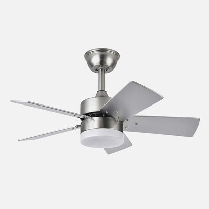 Ventilador de techo Dc Marta 36w Níquel 5 Aspas Reversibles Haya/plata 41x76 diámetro 3060lm Control Remoto, Memoria Y Temporizador 3000k,4000k,6000k