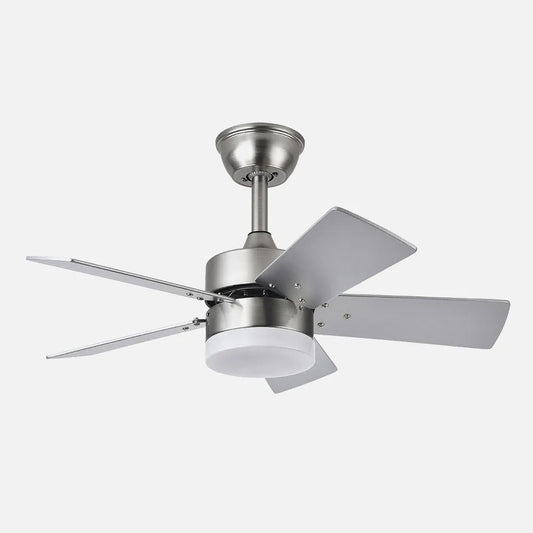 Ventilador de techo Dc Marta 36w Níquel 5 Aspas Reversibles Haya/plata 41x76 diámetro 3060lm Control Remoto, Memoria Y Temporizador 3000k,4000k,6000k
