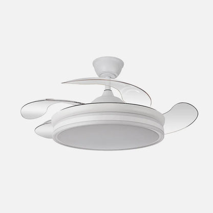 Ventilador de techo retráctil Bayomo 59w 6980lm Blanco 4 Aspas Desplegables 34,5/42x50/107 D.3 Colores DC remoto+Regulación de Intensidad