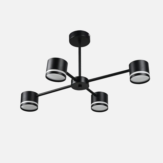 Lampara Ortiga 4 X Gx53 Negra 36w 3200lm Bombillas Incluidas 30x65x43cm