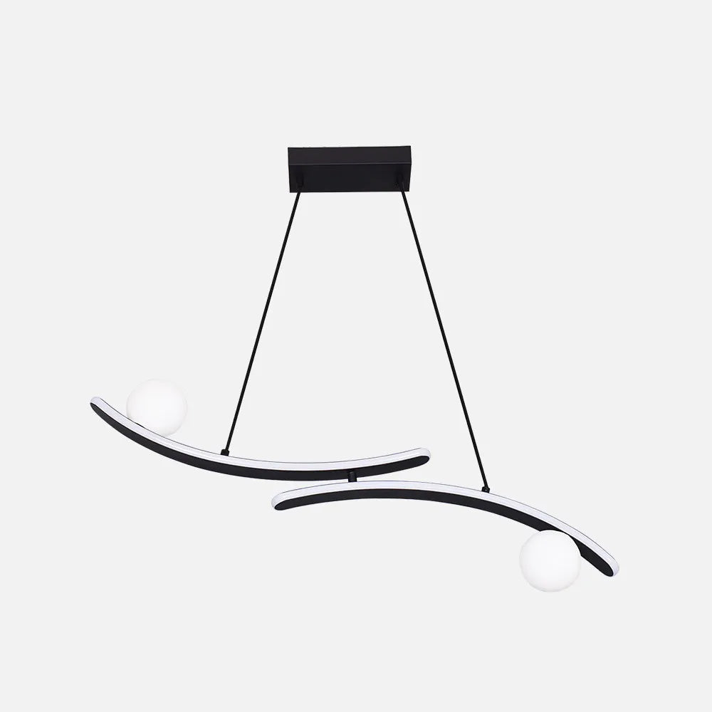 Lámpara Colgante Fermoselle 24w+6w 4000k Negro Regulablex82x9 Cm 2550lm