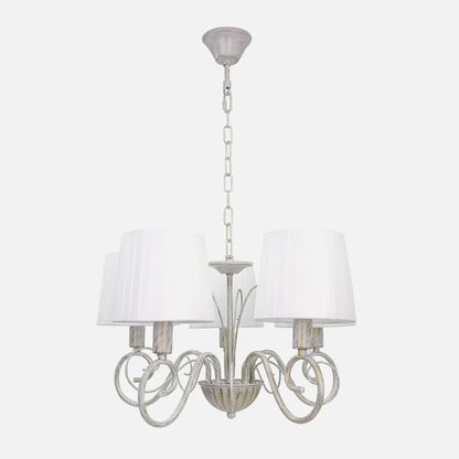 Lampara Amsterdam 5xe14 Blanco/oro Regx45x45 Cm