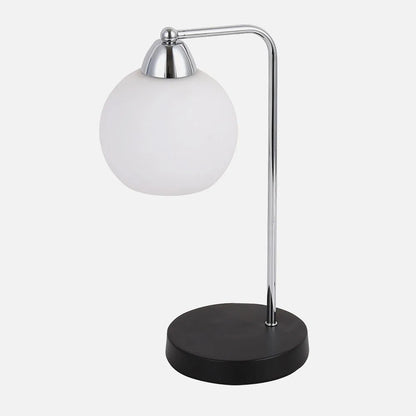 Lámpara de Sobremesa Pissis 1xe27 Cromo/negro 35x17x14 Cm