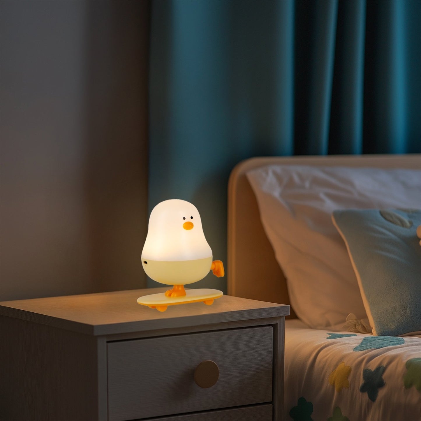 Luz Quitamiedos Táctil Infantil LED 1W Chick Inalámbrico + Cargador USB
