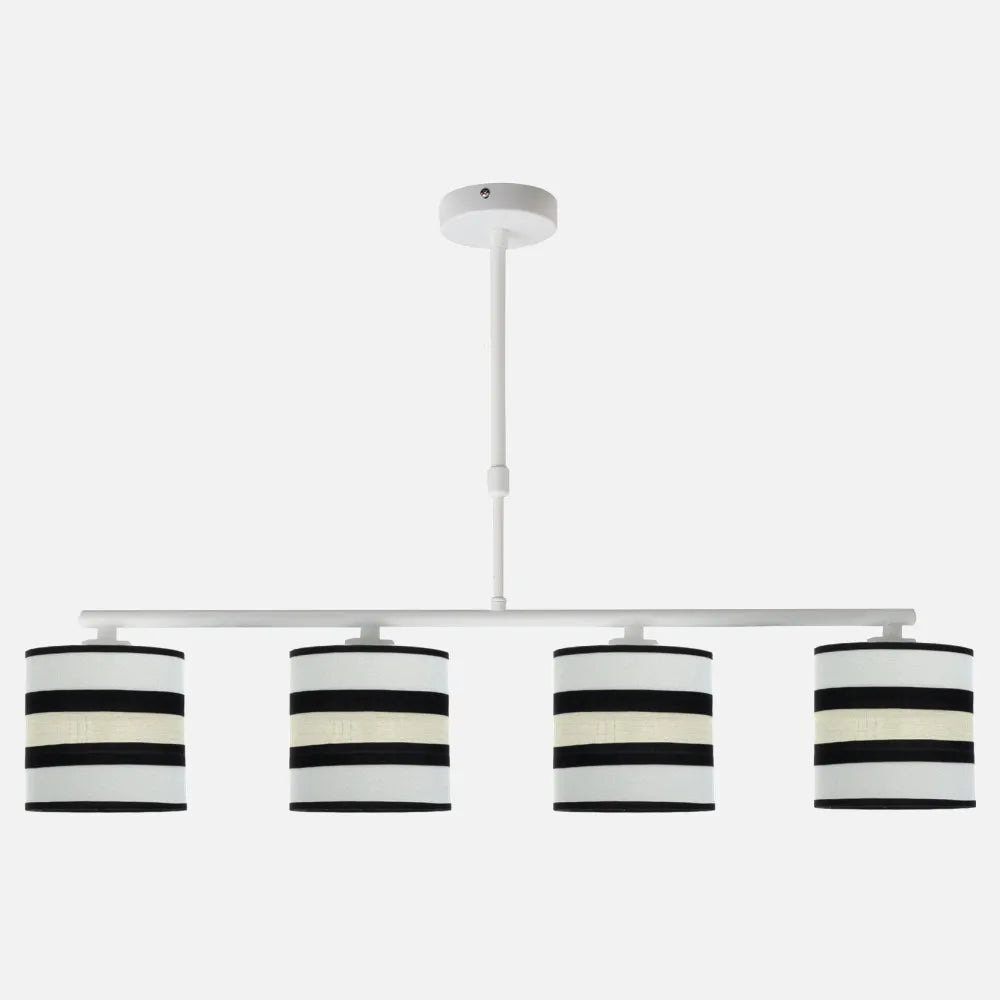 Lampara de techo Karla 4xe14 Blanca/beis Regulable x75x14 Cm