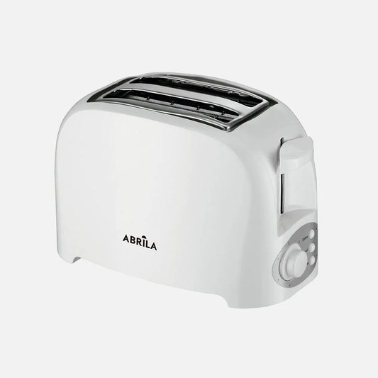 Abrila Tostador de Pan Carrion 750w Blanco, 7niveles de tostado, Apagado automático, 2 ranuras Descongelación, función para recalentar. 17x26x15 cm