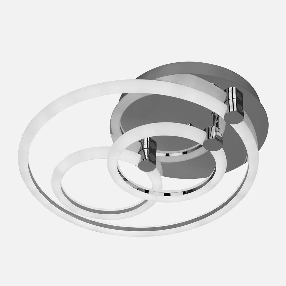 Lámpara Plafón 68w 3000k, 4000k, 6500k Cromo Alya 10x44x40cm 9180Lm Regulable, Memoria y Control Remoto
