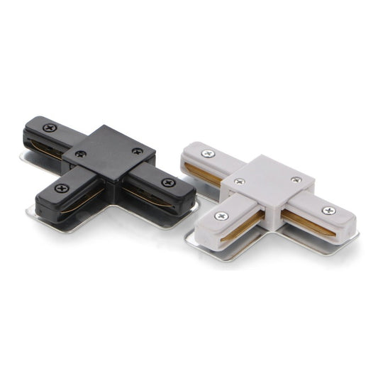 Conector en t para carril monofasico negro