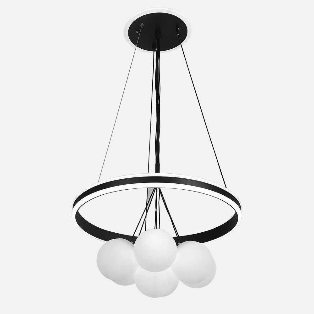 Lámpara Colgante Rodano Negro 104w 3000-4000-6000k Regx50 X50cm 8320lm Control remoto, regulación de intensidad