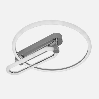 Lámpara Plafón 57w 3000k, 4000k, 6500k Cromo Adhara 8x49x40cm 7695Lm Regulable, Memoria y Control Remoto