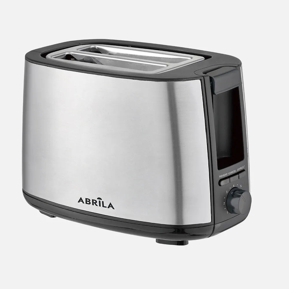 Abrila Tostador Pan Limia 750w Negro/plata 7niveles de tostado, descongelación, Apagado Automático, 2 ranuras. recogemigas, 17x26,5x15cm