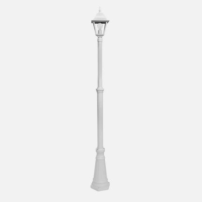 Farola Exterior Aluminio Spica 1xe27 Blanco Ip44 220x20x20 Cm Regulable En Altura