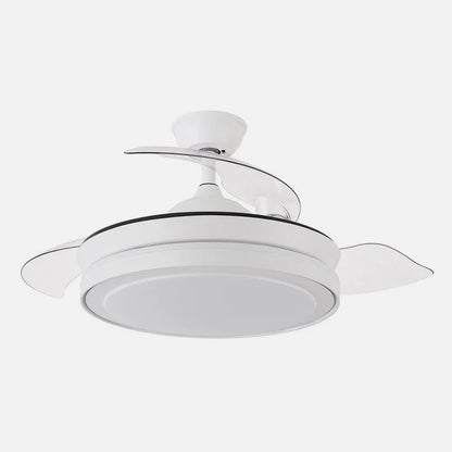 Ventilador de techo retráctil DC Esparta Mini Blanco 59w 6980lm 3 aspas 91d 3000-4000-6000k Remoto+temporizador+memoria