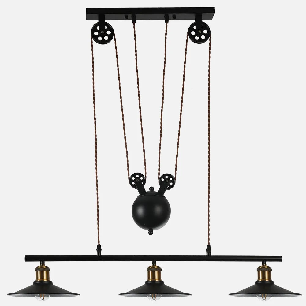 Lámpara Colgante Triguero 3xe27 Negro Regulable x22x88 Cm