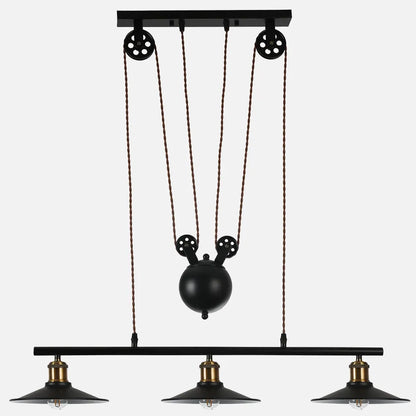 Lámpara Colgante Triguero 3xe27 Negro Regulable x22x88 Cm