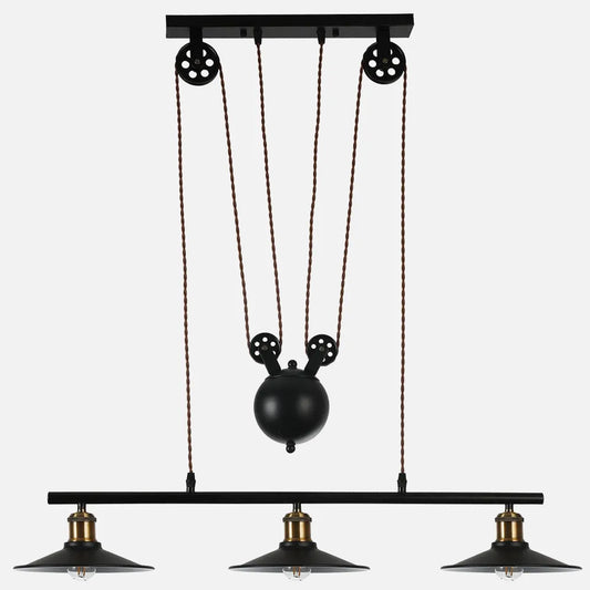 Lámpara Colgante Triguero 3xe27 Negro Regulable x22x88 Cm