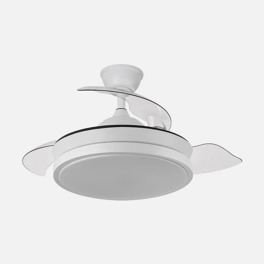 Ventilador retráctil DC Escorpion Mini 59w Blanc 3 aspas Regulación de Intensidad 91d 6980lm Remoto+temporizador+memoria 3000-4000-6000k