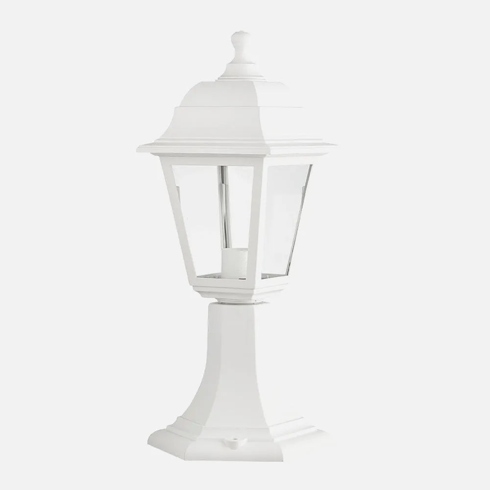 Sobremuro Exterior Albahaca 1xe27 Blanco Ip44 Policarbonato 41,5x16,5d