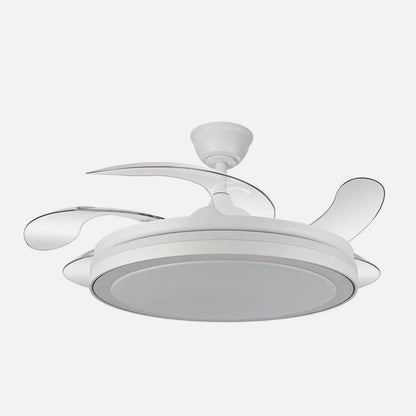 Ventilador de techo retráctil DC Esparta Maxi 80w 10255lm Blanco 132d 5 aspas 3000-4000-6000k Control Remoto+temporizador+memoria