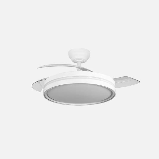 Ventilador retráctil DC Capitán 60w Blanco 3 aspas 107d 6980lm 36x48/107cm 3colores remoto+memoria+temporizador+regulación de intensidad