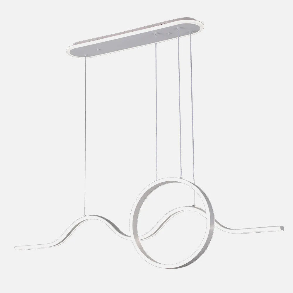 Lámpara Colgante Year Blanco 177w 3000-4000-6000k 15756lm C/luz Ambiente Remoto Y Regulación de intensidad Regx120x15cm