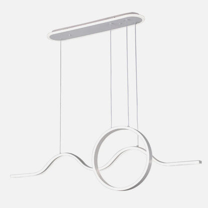 Lámpara Colgante Year Blanco 177w 3000-4000-6000k 15756lm C/luz Ambiente Remoto Y Regulación de intensidad Regx120x15cm