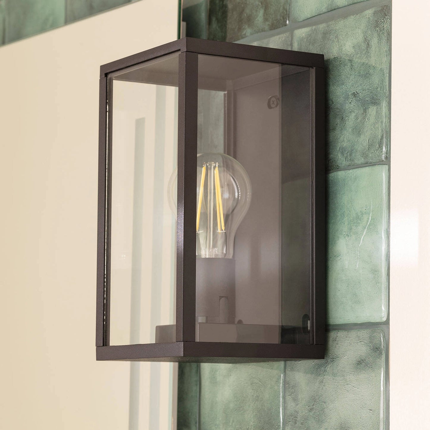 Aplique de Pared Exterior Aluminio y Cristal Atrium