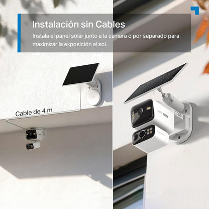 Tapo C645D KIT - Cámara Solar de Doble Lente 2K+2K 360° para Exterior