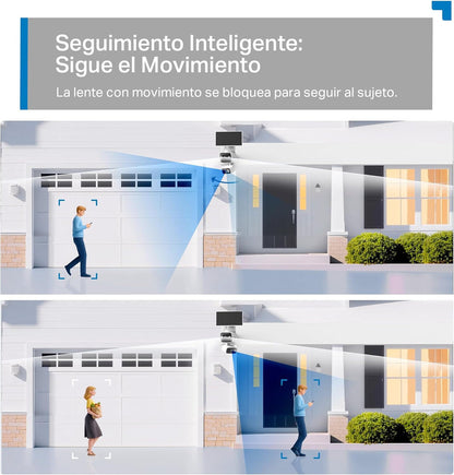 Tapo C645D KIT - Cámara Solar de Doble Lente 2K+2K 360° para Exterior