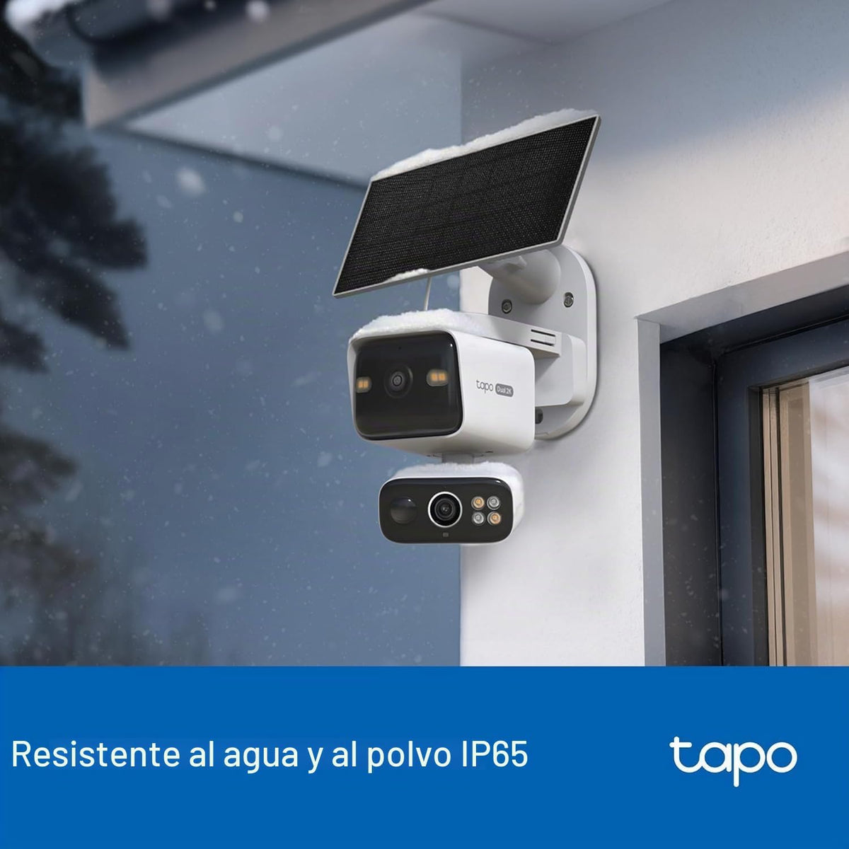 Tapo C645D KIT - Cámara Solar de Doble Lente 2K+2K 360° para Exterior