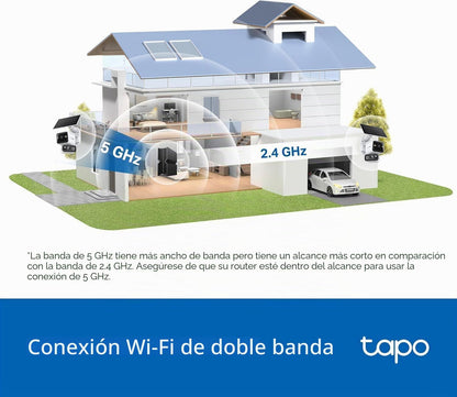 Tapo C645D KIT - Cámara Solar de Doble Lente 2K+2K 360° para Exterior