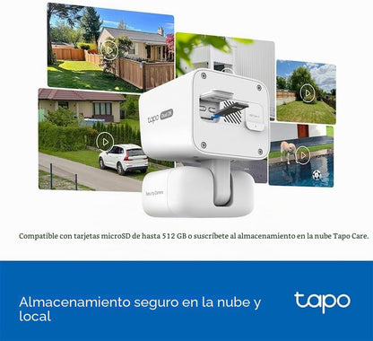 Tapo C645D KIT - Cámara Solar de Doble Lente 2K+2K 360° para Exterior