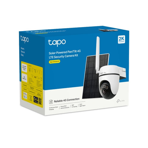 2K 3MP 360° Cámara Solar 4G LTE (sin Wi-Fi, solo 4G) | Tapo C615G Kit