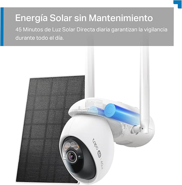 4K 8MP 360° Cámara Solar con Tarjeta SIM | Tapo C665G KIT